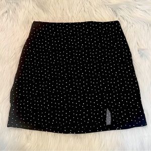 PacSun L.A. Hearts Black and White Polka Dot Mini Skirt Size Small